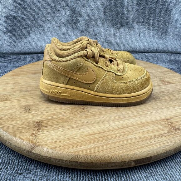 Nike Other - Nike Air Force 1 Shoes Toddler 7C Wheat Flax Suede Brown BQ5487-700